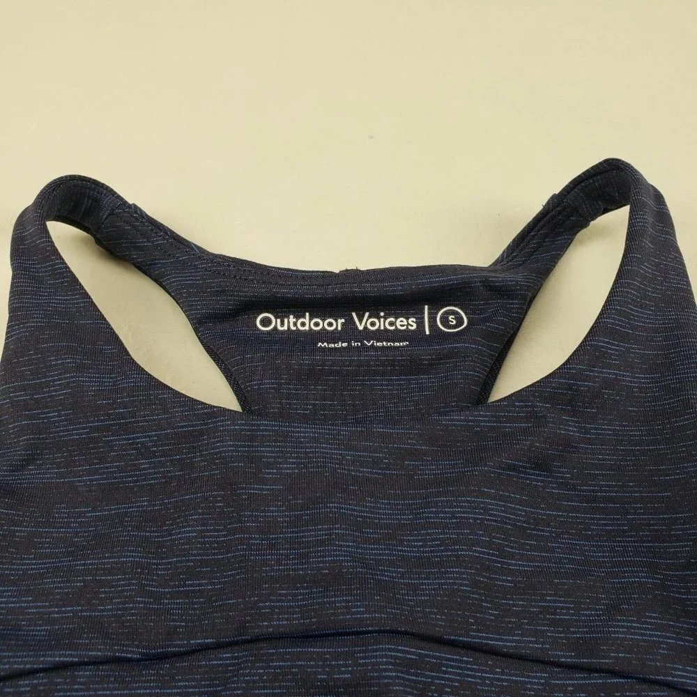 Outdoor Voices TechSweat Move Free Crop Top Blue Womens Small Sports Bra - Picture 4 of 12